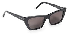 SAINT LAURENT Womens SL 276 MICA-001 53 Woman ACETAT Sunglasses, Black-Black-Grey