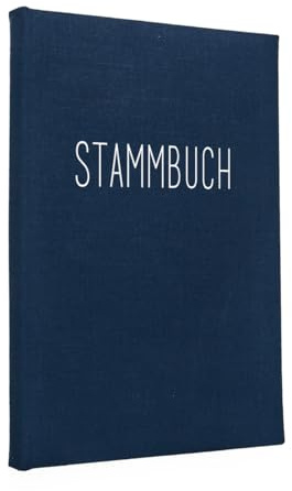 Stammbuch der Familie A4 inkl. Personalisierung Bezug Leinen Nr. 120 (Dunkelblau)