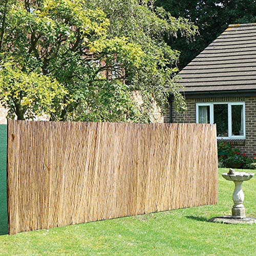 URBNLIVING Rouleau de lamelles en bambou pour clôtures de jardin et intimité 2 tailles (500 x 150 cm)
