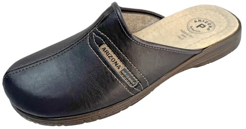 Pantofole invernali Uomo classiche Arizona by Patrizia Made in Italy sottopiede in Vera Pelle