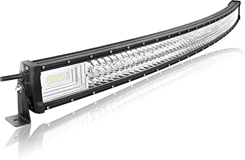 Willpower Led Lichtleiste Balken Gebogen 12V 24V 52 für Auto Offroad | Lightbar Arbeitsscheinwerfer 675W, 6000K Weiß, IP67 Wasserdicht, Beleuchtung für KFZ Traktor ATV Boot Quad Fahrzeuge