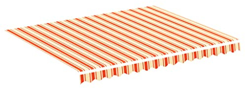 vidaXL Tessuto di Ricambio per Tenda da Sole Giallo e Arancio 3x2,5 m