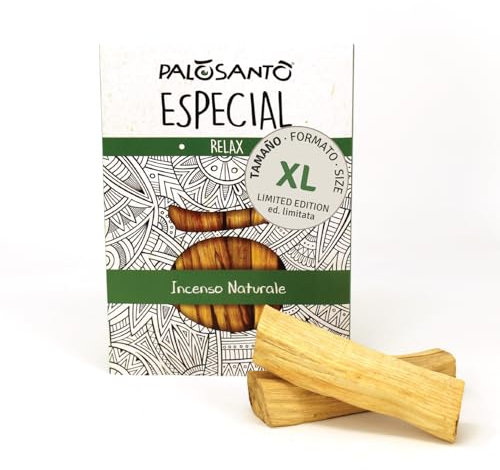 PALOSANTO - Palo Santo Räucherholz Especial Tamaño – Große Räucherstäbchen aus Peru – Intensives und kräftiges Aroma - Original Bursera Graveolens - 5 Stck.