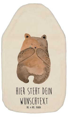 Mr. & Mrs. Panda Personalisierte Wärmflasche Bär Verlust - Weiß