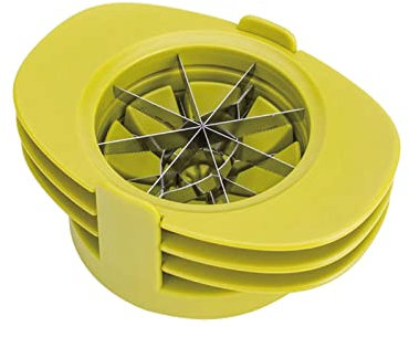 MOGSA Pelador de manzanas 3 en 1, descorazonador de tomate y fruta, color verde