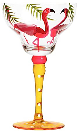 HIUHIU Bicchiere da Margarita Dipinto, Collezione Messicana Bicchieri da Margarita Senza Stelo Set di Bicchieri da Margarita Unici/Decorativi Soffiati A Mano,D