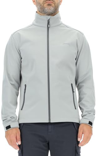 Jeep J Giacca Softshell Uomo Tasche Zippate - Piccola Stampa Jeep J23w Giacca Uomo