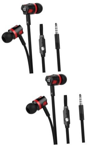 Uonlytech 2 Uds Auriculares De Fitness Auriculares con Micrófono Auriculares con Cancelación De Ruido Auriculares Intrauditivos Auriculares con Cancelación De Ruido Auriculares Internos