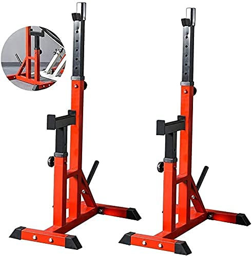 FHPEWXDG Fitness Home Hantelbank Fitnessstudio HantelbankdrückenKrafttraining Hantelständer Langhantel Kniebeugenständer Bankdrücken Fitnessgeräte Ho