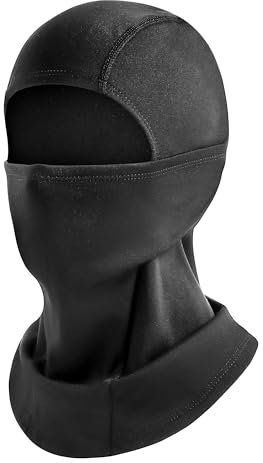 FEIKELUN Sturmhaube Motorrad Winter Skimaske Sturmmaske Fleece Balaclava Warm Gesichtshaube Winddicht Mütze Fahrrad Skifahren Snowboard Radfahren Herren Damen Schwarz