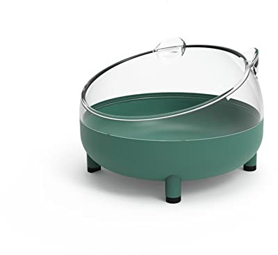 Uneeruiqy Hamster transparent badkar, hamster sandbadbehållare, avtagbar anti-stänk, stort utrymme badrum sandbo, husdjurstillbehör, transparent hamstersäng, sandbad låda