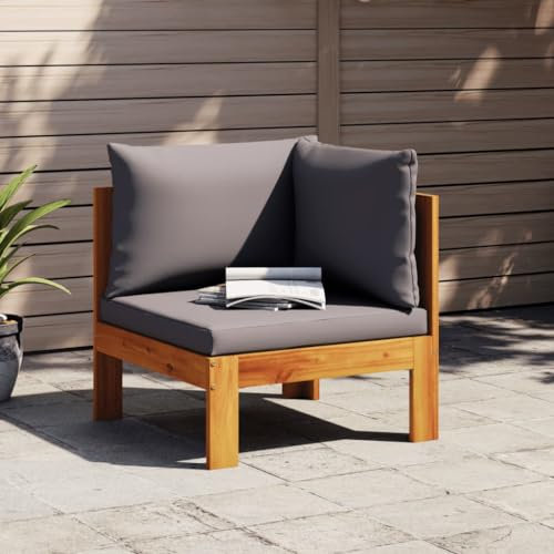 LXYZWRW Furniture Select-Gartensofa Ecksofa mit Kissen Massivholz Akazie