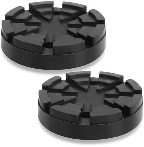 2 Pièces Tampon Caoutchouc Cric 125 mm Bloc en Caoutchouc pour Cric de Levage Tampon pour Crics avec Conception Antidérapante Caoutchoucs Tampons pour Crics de Voiture et Plates-Formes Élévatrices