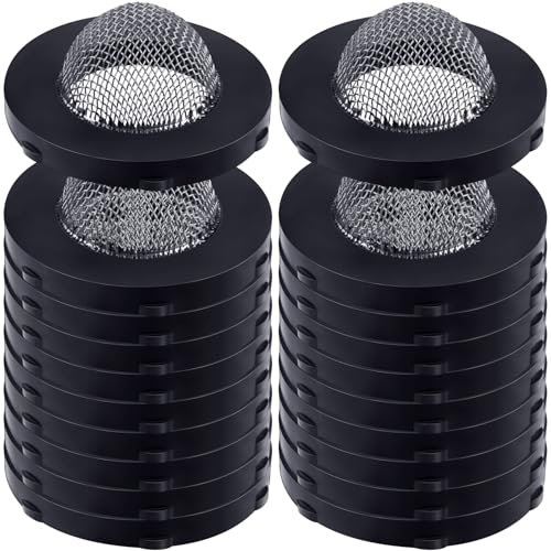 PAGOW 20 Pcs Hose Filter Washers, Stainless Steel Hose Screen Inlet Hose Coupling with Strainer, Fittings for 3/4 Inch Garden Hose Connector & 5/8 Washing Machine