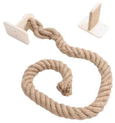Milageto Wandmontage Katzenbaum mit Kletterseil Katzenturm für Kätzchen Flexible einfache Baugruppe Accessoire Ruhestall 160 cm Seil