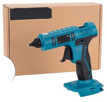 Pistola Silicona Caliente, Pistola de pegamento de fusión en caliente eléctrica inalámbrica de 500W, batería de 18V, barra de pegamento de 11mm, pistola de aire caliente de soldadura por fusión en cal