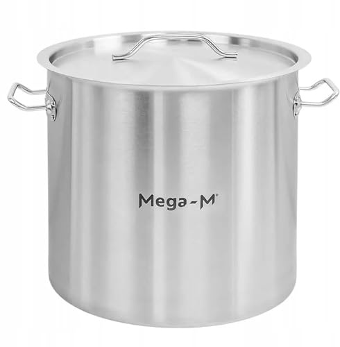 Mega-M Olla GRANDE inducción de acero inoxidable con tapa ESTÁNDAR (25L)