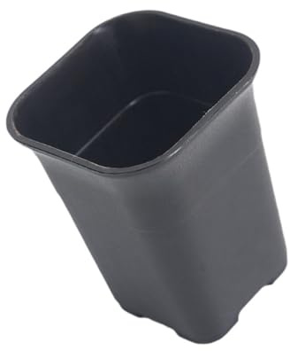 HEMOTON Pots à Fleurs Carrés pour Orchidées et Plantes Drainage et Fentes Latérales Lot de 10 en Plastique Noir Épaissi sur Rebords de Fenêtre