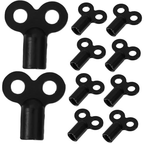 NUOBESTY 10pcs Sturdy Metal Radiator Bleed Key Air Vent Key for Heater and Exhaust Valve Maintenance