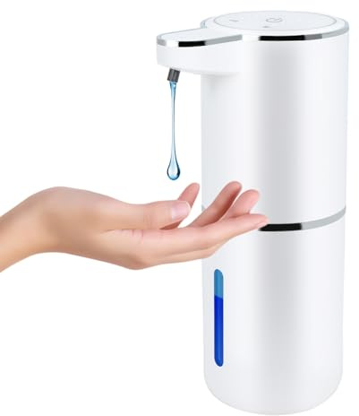 Automatic Soap Dispenser Touchless - Liquid Hand Soap Dispenser for Bathroom, Adjustable Volume for Thick & Thin Liquid, USB Rechargeable Electric Hands Free Dish Soap Gel Dispenser for Kitchen