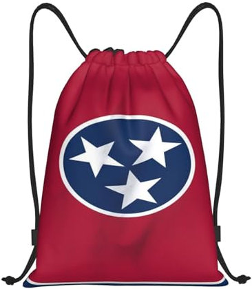 Waschmaschinenfest Turnbeutel Mit Kordelzug 36X42Cm Tennessee-Flagge Beutel Zum Bemalen Unisex Rucksack Mit Kordelzug Für Erwachsene, Jungen, Mädchen