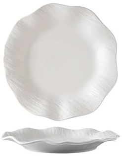Plateau de Collations Assiette à dîner en céramique, assiette creuse japonaise, assiette à soupe domestique, assiette à légumes, très adaptée à la vaisselle des hôtels et des restaurants Assiettes(B)