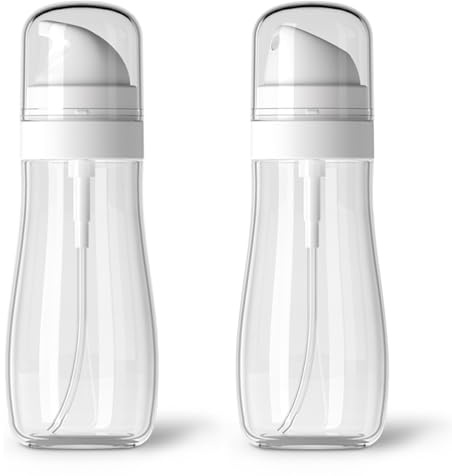 QILUCKY Small Spray Bottle,2 Pack / 100ml Travel Bottles with Fine Mist, Leak-Proof Refillable Travel Spray Bottle for Hair and Face, Portable for Skincare, Cleaning (grey)