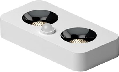 Foco de Techo LED Blanco, direccional, luz descendente, Moderno, Cuadrado, de Aluminio, para Sala de Estar, Dormitorio, Pasillo y Entrada (4000 K, 2 Luces)