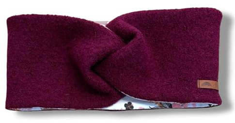 Walk Wollwalk Stirnband Bandeau Bandeaustirnband Beere Dunkelrot Bordeaux Turban Beanie Mütze | Juna Kindermode 37 39 41 43 45 47 49 51