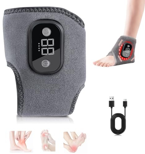 3 en 1 Masseur de Pieds Électrique 1 Pièces, Massage Pieds avec 3 Modes Vibration et 3 Niveaux de Chauffageé, Portable Masseur de Cheville, Masseur Pied Pour Soulagement Douleurs et Relaxation