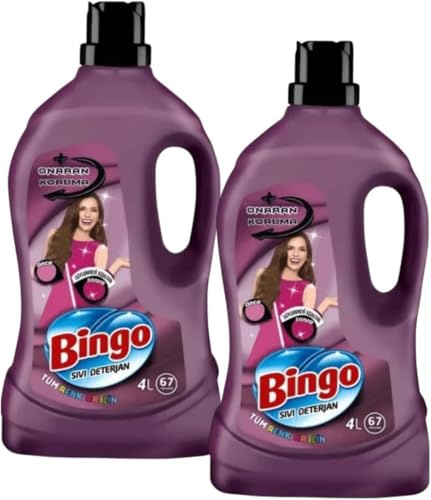 Bingo Flüssigwaschmittel für weiße & bunte Wäsche – Frischer Duft – 2 × 4 L | Vorratspack