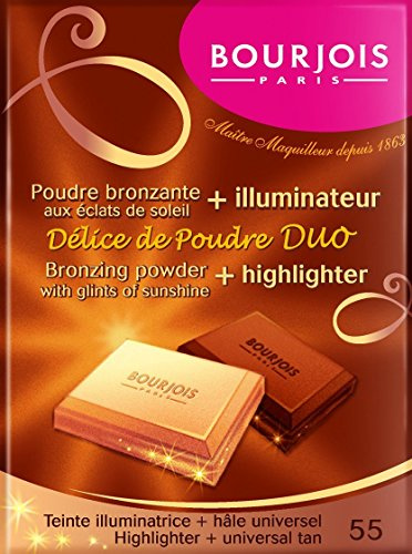 Bourjois Delice De Poudre Polvos Bronceadores Tono 55 Highlighter + universal tan, 16.5g