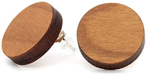NaturSchatulle Holzschmuck Holzohrringe Echtholz Ohrstecker Holz 925 Sterling Silber Holz Ohrringe Damen natürlicher Ohrschmuck