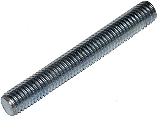 rohrfix-24 25 Stück Gewindestifte Stahl verzinkt (M 8 x 60 mm) DIN 976 Vollgewinde, M8, Silber, Glänzend