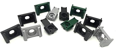 20 x U-Scheibe Befestigung Doppelstabmattenzaun Halter Zaun + Auflagebock Mattenzaun (Silber ohne Einfassung)