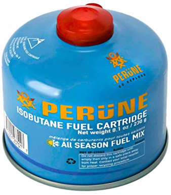 Perune Iso-Butane Camping Fuel Gas Canister All Season Mix - 230gram