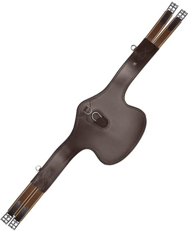 WALDHAUSEN Ledersattelgurt - mit Bauchlatz, 130 cm, braun