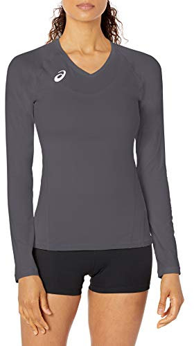 ASICS Spin Serve Volleyball-Trikot, langärmelig, Team Steel Grey, Größe L