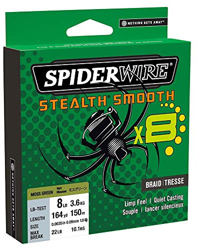 SPIDERWIRE Stealth Smooth 8 ny 2020, 8-vägs flätad lina med mikrobeläggning, 150 m, 0,05 mm - 0,39 mm, 5,4 kg - 46,3 kg, röd (150, 0,29 mm - 26,4 kg)