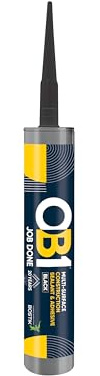 OB1 Mastic et adhésif pour construction multi-surfaces noir | Technologie hybride | Excellente résistance chimique | Résistant à l'eau | Résistant aux intempéries | Qualité alimentaire | 290 ml