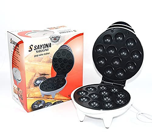 GLP Cupcake Maker Machine Set, Automatic Temperature Control, Non-Stick Coated Cooking Surfaces, Safety Lock, Upright Storage, Stainless Steel