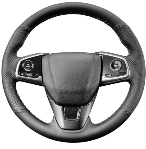 MEWANT Lenkradbezug für Honda Civic 10 für Civic CRV CR-V Hand Nähen Echtleder Lenkradhülle Lenkradschoner