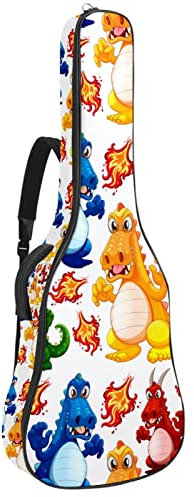 Akustikgitarre Tasche Wasserdicht Gitarre Rucksack Dicke Weich Gepolstert Schwarz Weiß Geometrie Konzertgitarre Tasche, Farbe6, 42.9x16.9x4.7 in, Taschen-Organizer