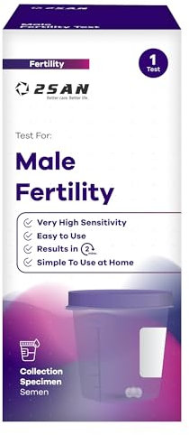 Sperm Concentration Rapid Test Kit 1 Pack- Easy and Private Male Fertility Test at Home - Fast and Reliable Results - Test Your Sperm Count and Quality | 2San