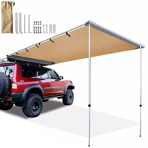 PINNKL Camping Vorzelt Vielseitigkeit, Auto-Markise, Camping-Auto, wasserdichte Auto-Seitenmarkise, Sonnenschutz, für SUV, Camping, Outdoor (Size : 200x200cm/6.6x6.6ft)