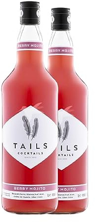 Wermut Bacardí Tails Cocktails Berry Mojito Rakete Flasche 1 L (Schachtel mit 2 Rakete Flasche von 1 L)