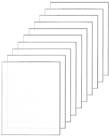 QWORK® 10 Stück Acrylplatten Acrylglas, Acrylglas Platte, Plexiglasscheibe, 25x20cmx2mm, Für Bilderrahmen, Ausstellungsprojekte, Malerei