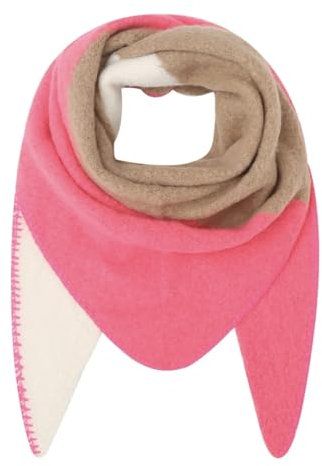 FASHION YOU WANT XXL Schal flauschig schal-tuch damen dicker dreieckstuch groß Wolle 3 FARBIG Farben kuschelig (schlamm/fuchsia)