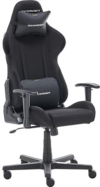DXRacer 2.2 FD01 /N -NEW- Gaming-/ Büro-/ Schreibtischstuhl, mit Wippfunktion Gaming Stuhl Höhenverstellbarer Drehstuhl PC Stuhl Ergonomischer Chefsessel, schwarz