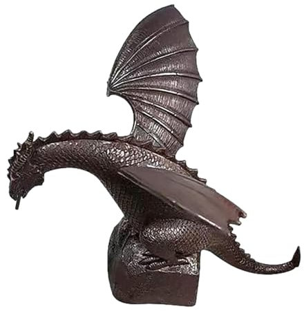 Drachenbrunnen für draußen – Zen-Gartenbrunnen, Gartenbrunnen, Feuer speiende Statue, Skulptur aus Kunstharz | Drachen-Wassersprühstatuens aus Kunstharz für Gärten, Terrassen, Brunnenzentren